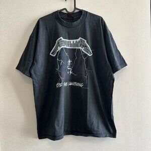 Metallica Ride the Lighting Thunder T-Shirt XL Faded Black Modern